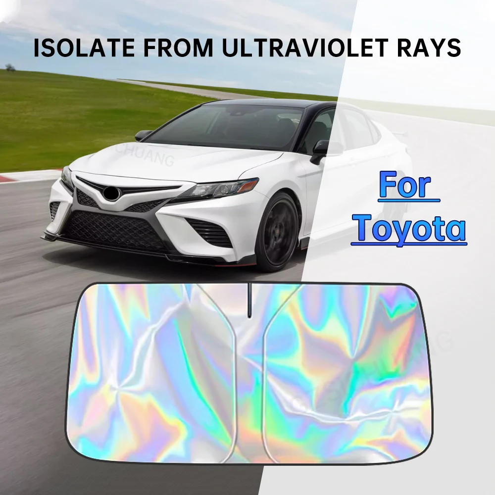 

Car Windshield Sunshade For Toyota Camry 2018-2024 Laser Car Front Window Sunshade Insulation Shield Car Interior Accessories