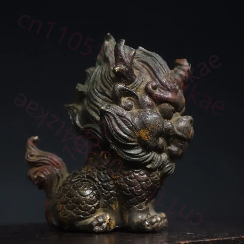 Hand-Cast Premium Brass Pi Xiu Kirin Statue - 10.2