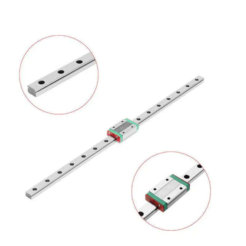 MGN12H Slide Block With 12mm MGN12 Linear Guide Rail 100 150 200 250 300 350 400 450 500 550mm For 3d Printer Durable