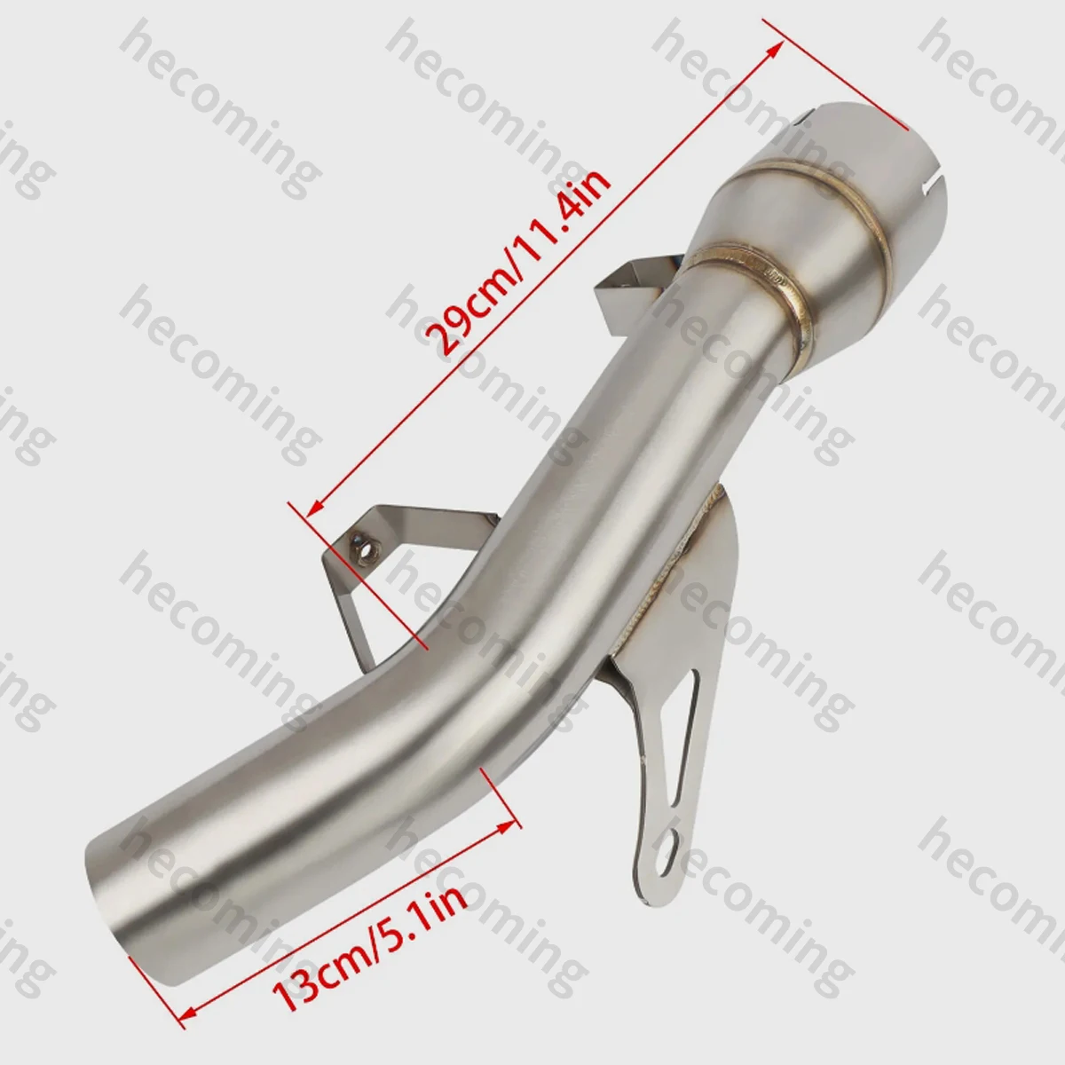 Titanium Alloy Mid Pipe For Kawasaki Z900 2017-2022 Modified Exhaust Mid Connect Link Pipe with Adapter Fit Stock Muffler