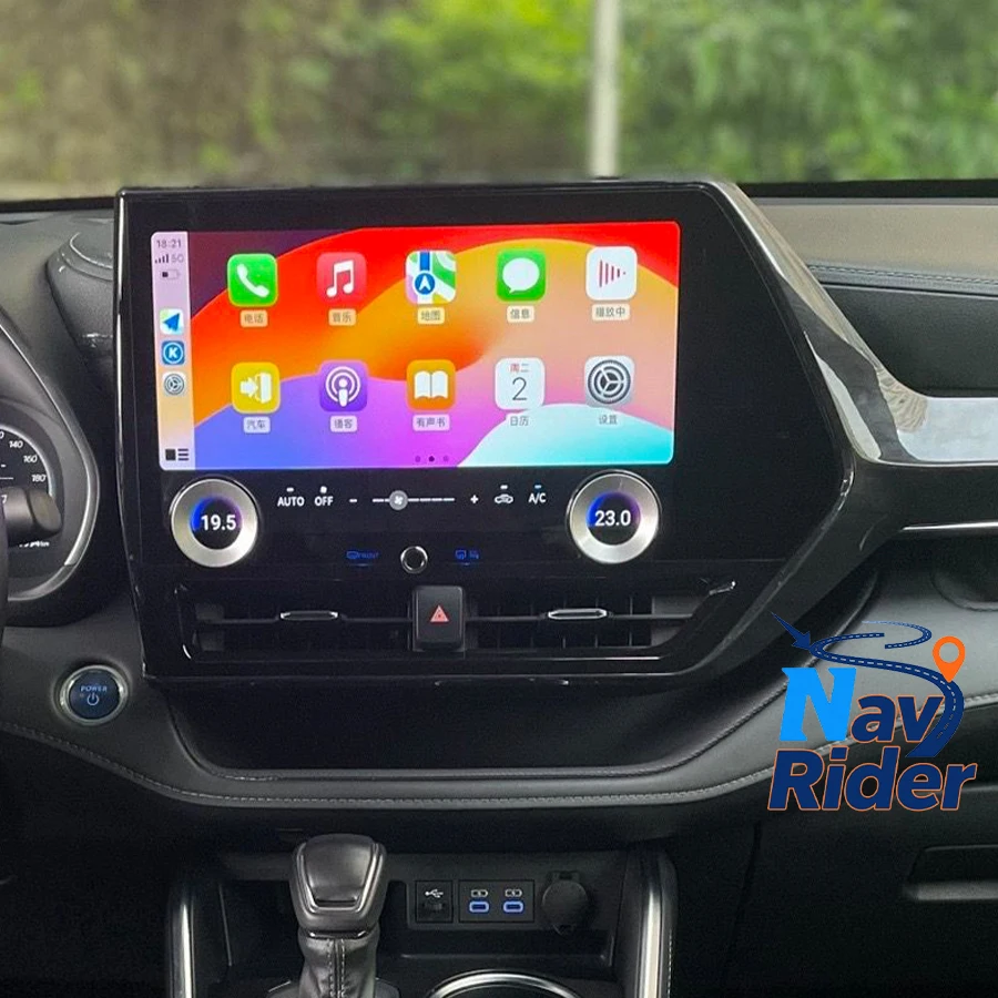 Multimedia Video Player WiFi CarPlay AutoRadio GPS Navigation Head Unit 13.3'' For TOYOTA Highlander KLUGER 2K Screen Android 13