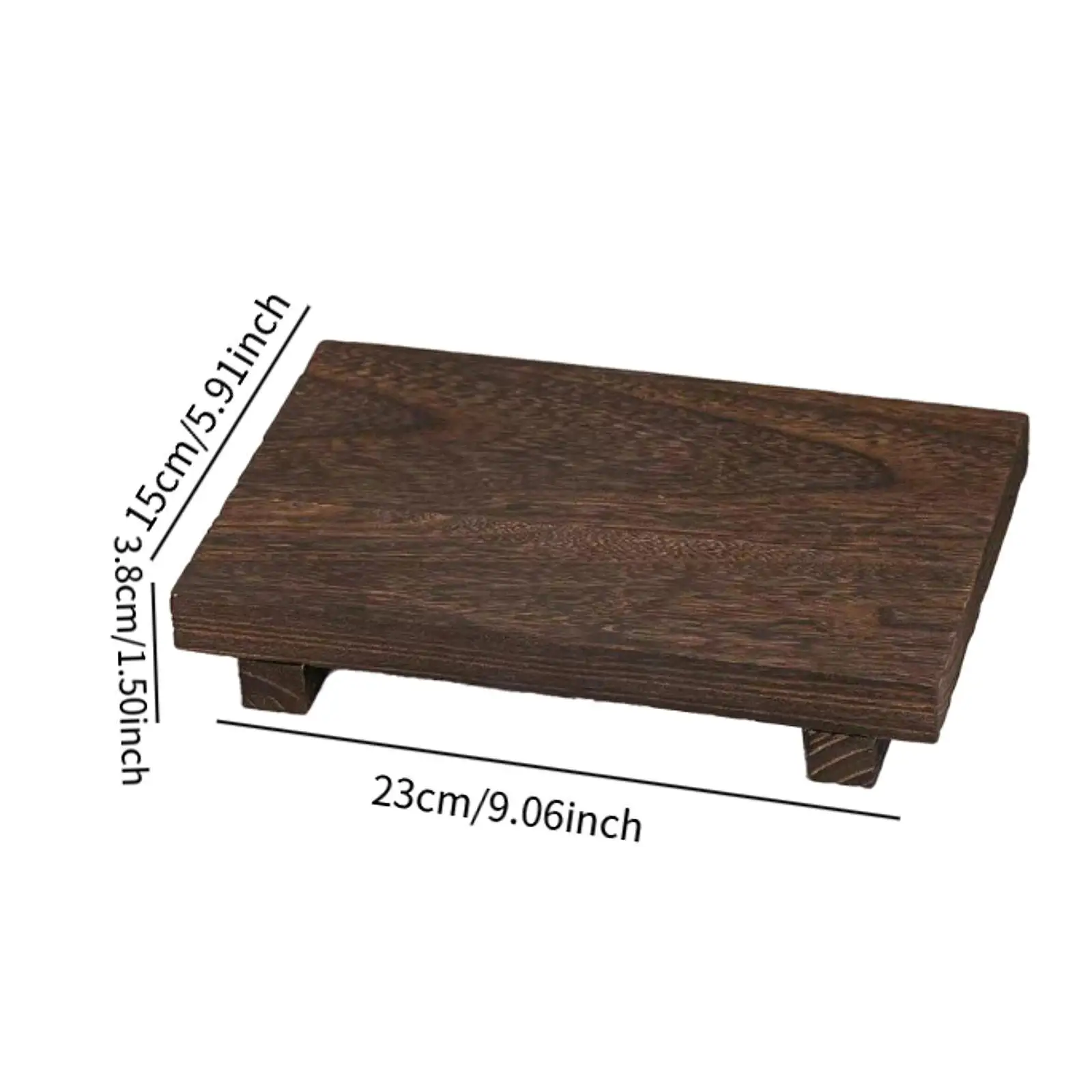 Wood Pedestal Stand Decor Unique Versatile Rectangular Modern Wood Riser for Display for Vase Makeup Tissue Countertop Farmhouse
