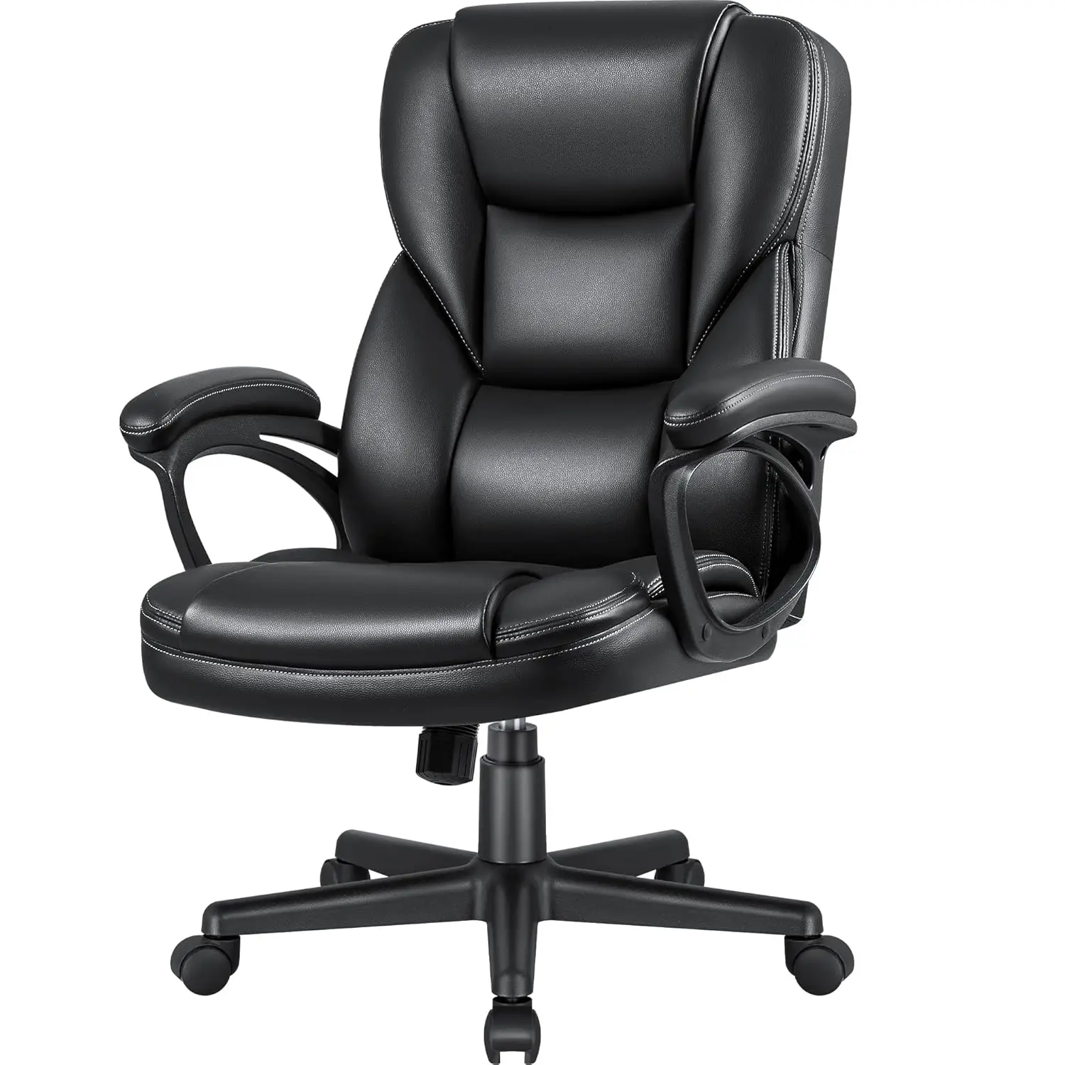 

Executive Office Chair High Back Managerial Home Desk Chair, Adjustable Swivel Computer PU Leather Chair with Lumbar Support