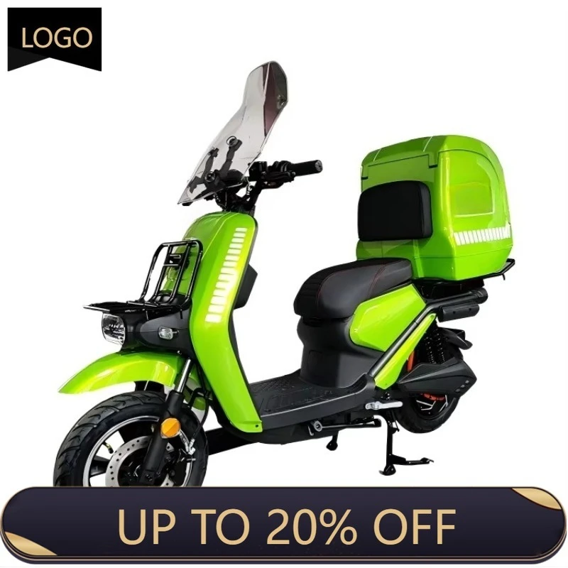 QQA Wholesale 2000W 72V 30Ah electric motorcycle 75km/h legal road food delivery motorcycle long battery life lithium battery