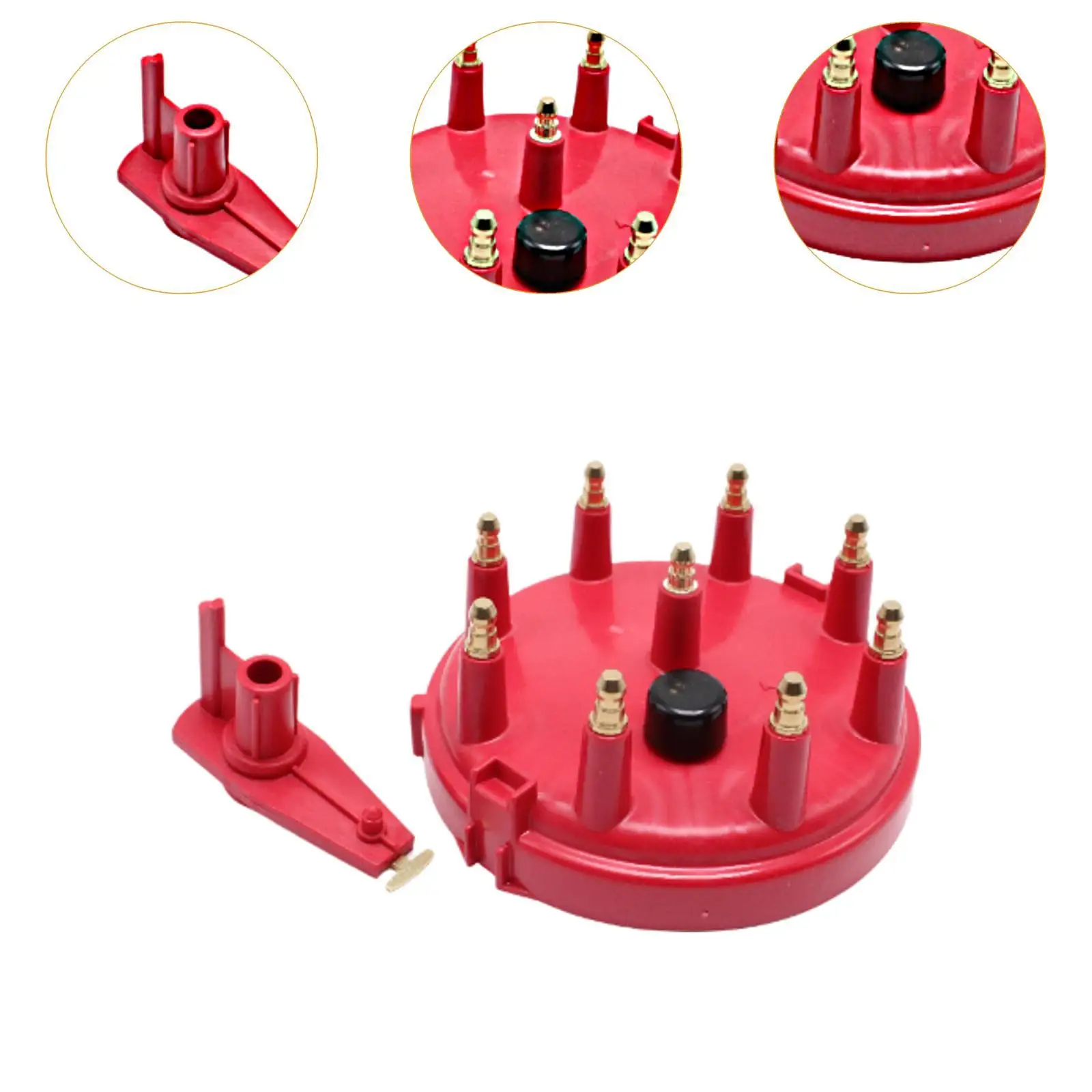 Ignition Distributor Cap with Rotor Repair Parts Replacement for Ford Tfi Engines 5.0 5.8L 85-95 Accessory Easily Install