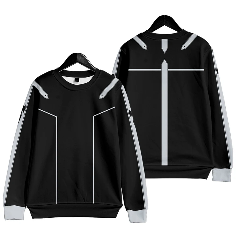 SAO Sword Art Online Men\'s Sportswear Sets Casual Tracksuit Two Piece Set Top and Pants Kirito Kirigaya Kazuto Cosplay Costume