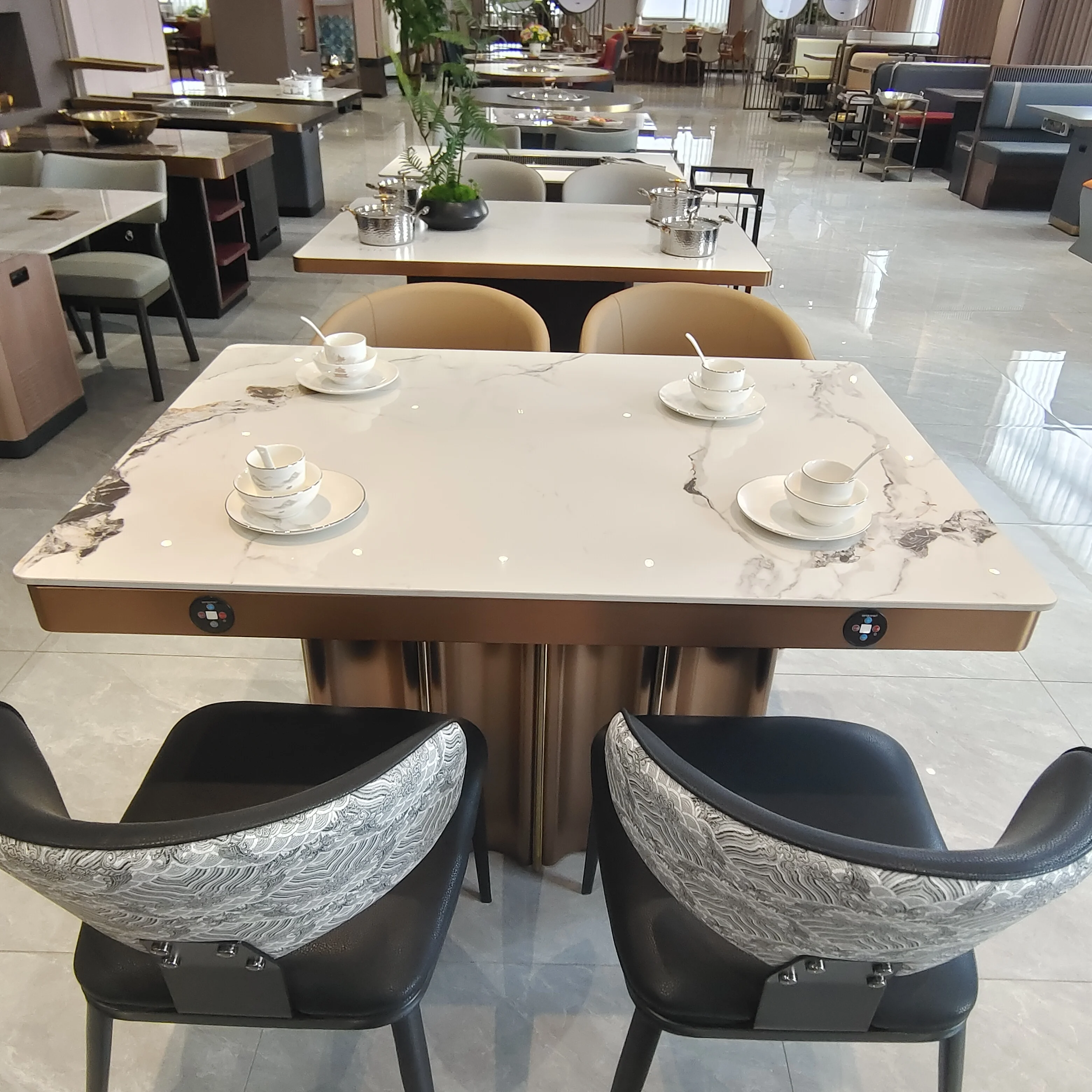 Hot Pot Table Smokeless Hot Pot Barbecue Table Hotpot Table With Induction Cooker