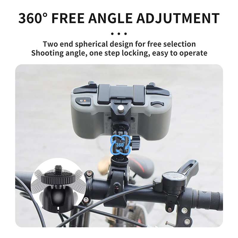 Uchwyt na kierownicę motocykla rowerowego dla DJI NEO Flip Mini3/4Pro/4K Air3/3S RC-N1/2/3 Drone uchwyt do jazdy na pilota — zdjęcie produktu 6