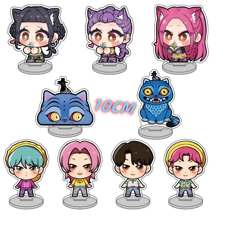 

10cm cute Anime Animation K-Pop: Demon Hunters 10cm Mini Cute Acrylic Stand Rumi Mila Zoe Jinu Desk&Home Decor Fans Gift