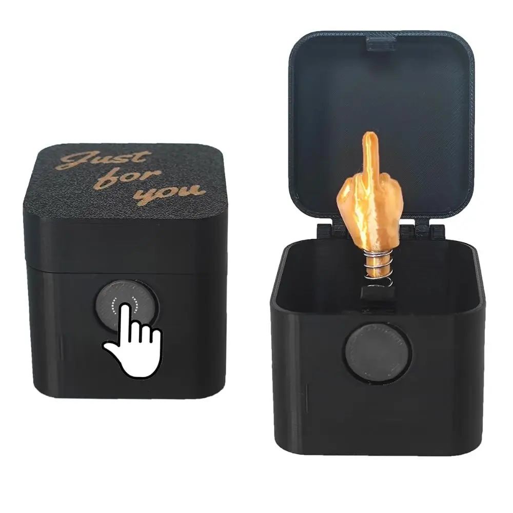 Creative Press Finger Surprise Gift Box Hot Stamping With Button Finger in a Box Funny White Elephont Gifts for Adults
