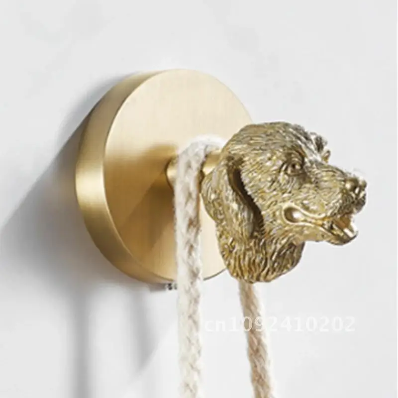 Brass Gold Hook Hook Solid Brass Coat Animal Hooks Towel Door Bathroom Back Rack Kitchen Hook