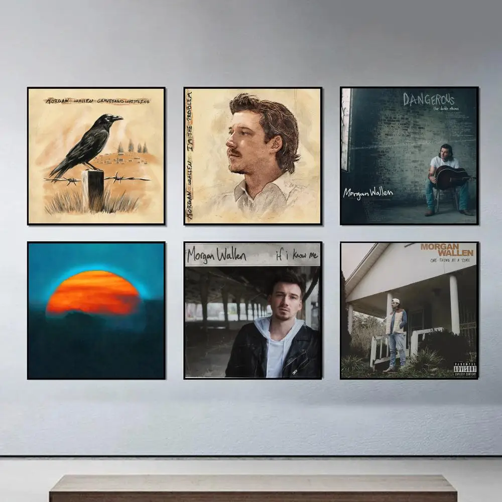 Singer M-Morgan Wallen Music Album Poster Personalized Aesthetic Wall Decor Modern Bedroom Room Decoration