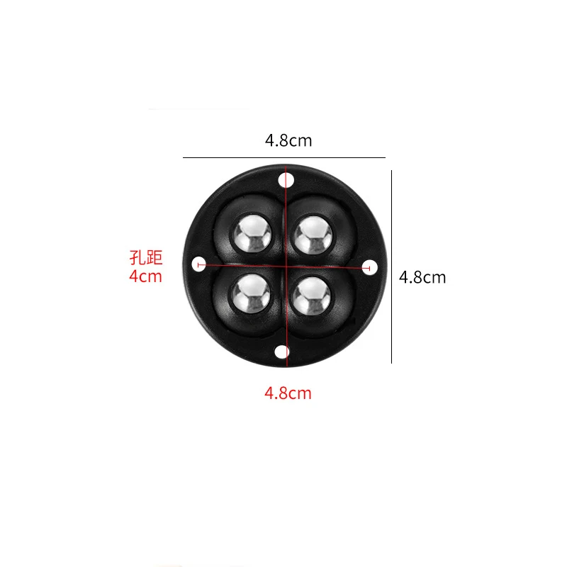 YM 4Pcs Furniture Casters Wheels Heavy Duty Ball Pulley Self Adhesive Stainless Steel 360° Rotation Universal Wheel Load 20Kg
