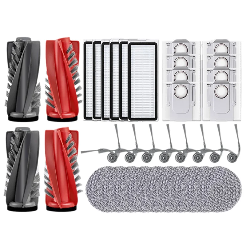 A78E-الفرشاة الجانبية الرئيسية فلتر HEPA ممسحة القماش كيس لجميع الغبار ل Roborock Qrevo 5AE Curv/S5X/5A1/5XC/Curvc فراغ الملحقات