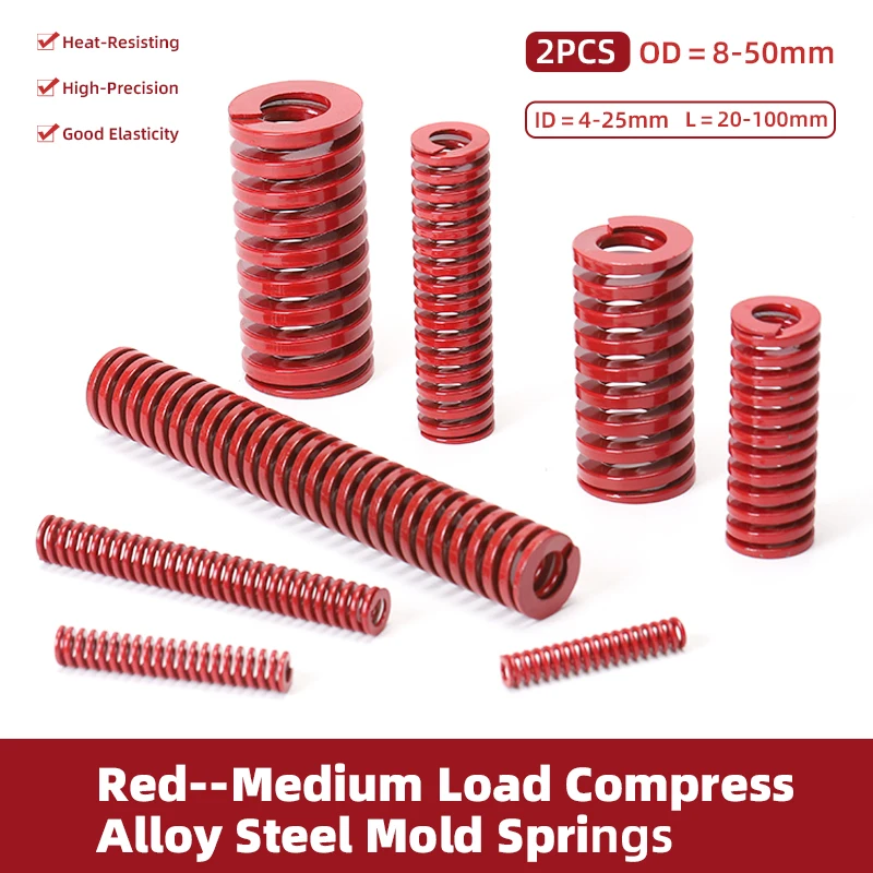 

Creamily 2PCS Mould Spring Spiral Stamping Compression Springs For Car Rear Trunk Tailgate Strut Support Lift Bar Tool OD8-50mm