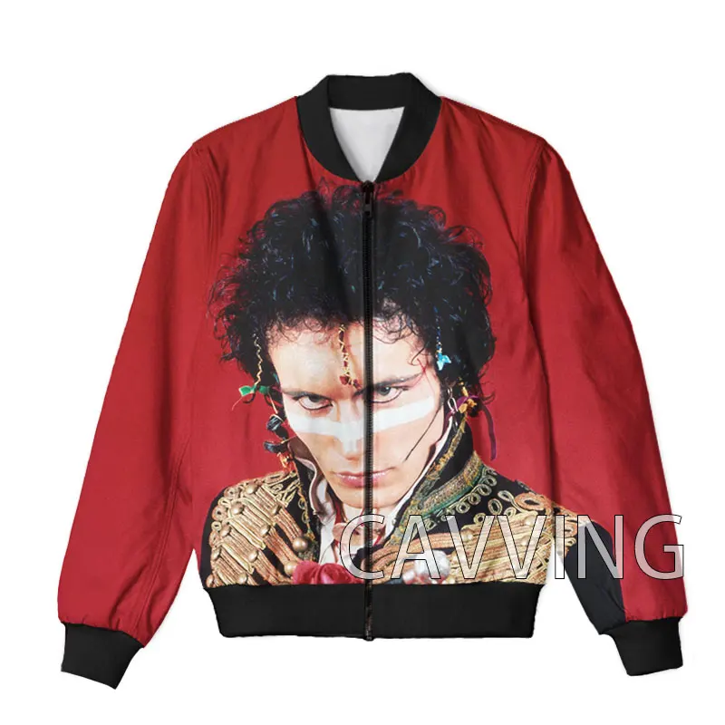New Fashion  Women/Men's  3D Print  ADAM ANT  Zipper Bomber Jackets Men Overcoat Mens Coat Zip Up Jackets