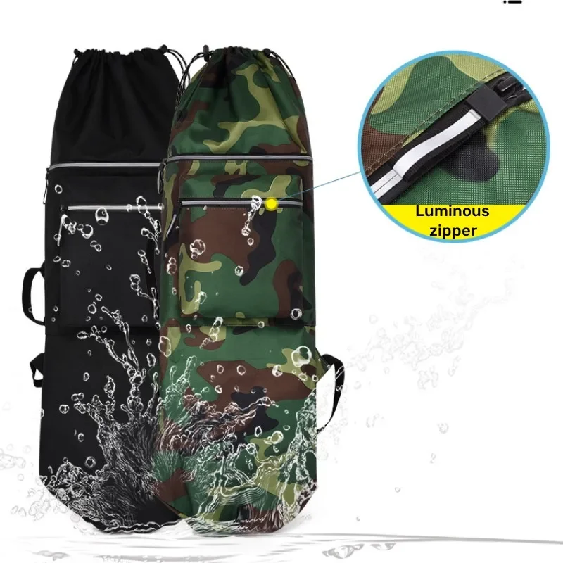 Lightweight Long Fins Backpack Diving Equipment Storage Skiboard Handbag Outdoor Skateboard Yoga Flippers Gear Fishing Rod Bag