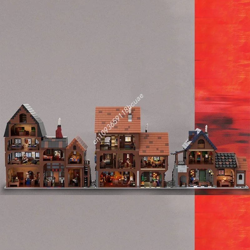 11594 Stück MOC MODULAR MITTELALTERLICHE FRANZÖSISCHE BUNDLE Modellbausteine Architektur Weihnachtsgeschenke Montage Idee Ziegel Spielzeug Kinder