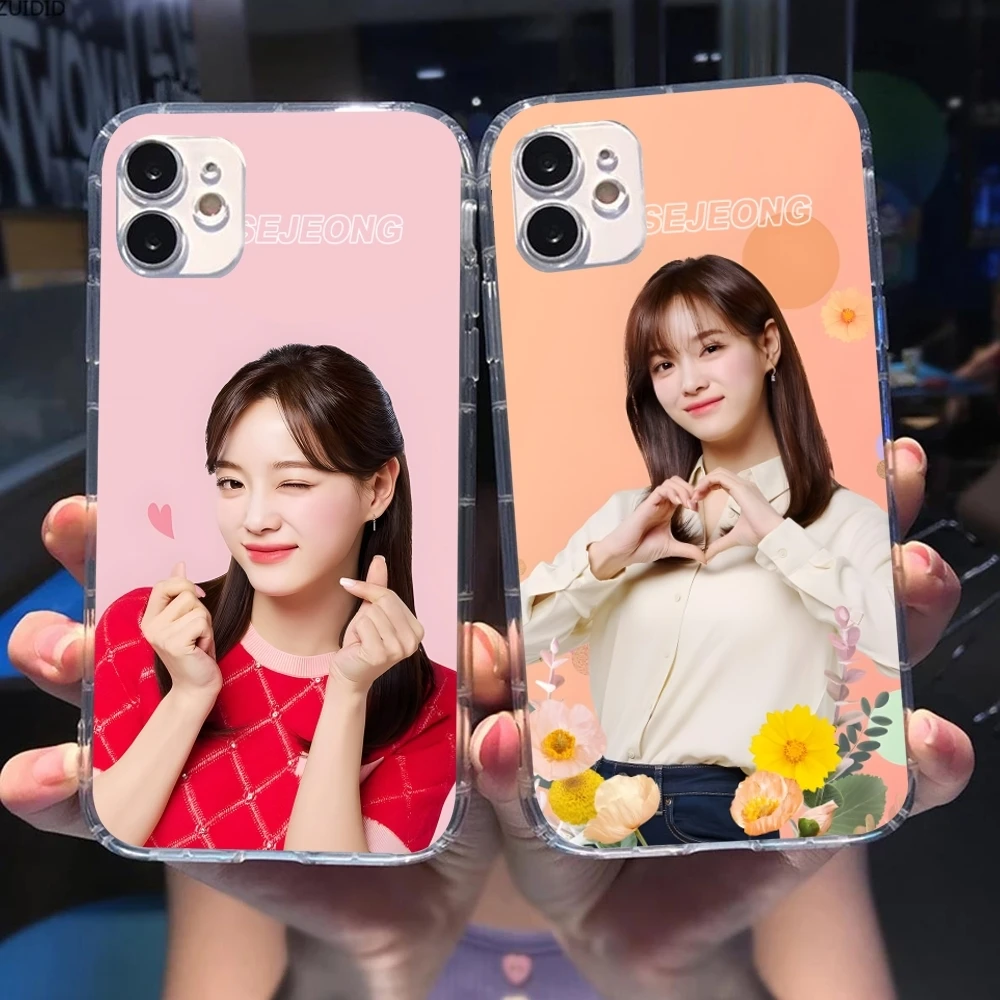 Cute Kim SeJeong Mobile Cell Phone Case for iPhone 15 14 13 12 11 X XR XS 8 Pro Max Plus Mini Clear Transparent Cover Shell