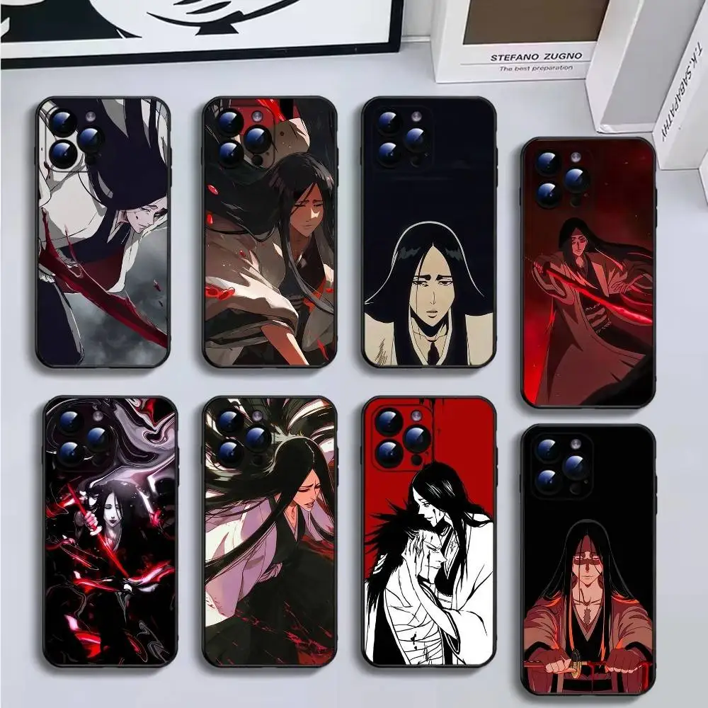 

Retsu Unohana B-Bleachs Phone Case For iPhone16,15,14,13,12,11 Plus,Pro Max,XS,X,XR,SE,Mini,8,7,Soft Black Cover