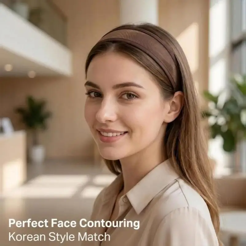 Atmungsaktive Mesh-Stirnbänder mit weichem, rutschfestem Design, perfekt für den täglichen Gebrauch, Make-up, Hautpflege, Yoga und Workout. – Detail 2