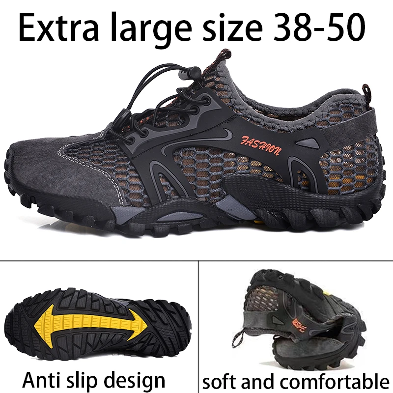 Shoes for Men 2023 Trend Breathable Running Sneakers Tenis Masculino Outdoor Casual Wading Shoes Mens Hard-Wearing  Hiking Shoes