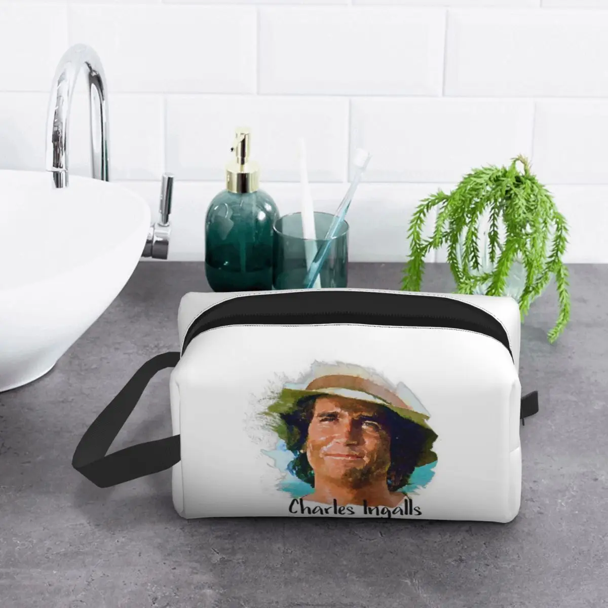 

Косметичка Charles Ingalls Little House On The Prairie, органайзер для косметики, сумка для хранения, косметичка для туалетных принадлежностей, пенал