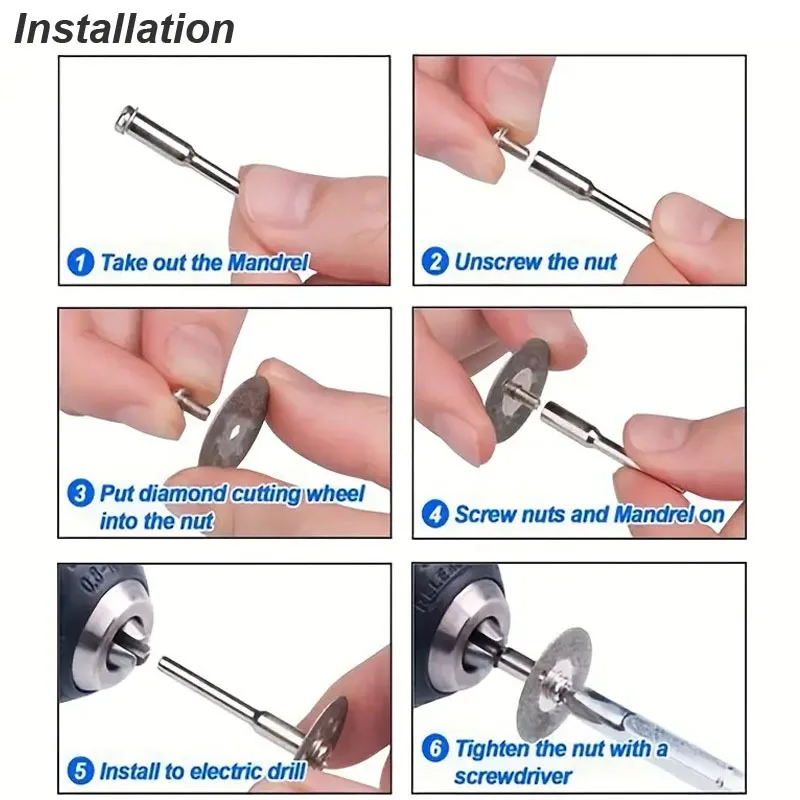 Diamond Blade Cut Off Disc Wheel Circular Saw Rotary Tool Disk Mini Drill Wood Stone Plastic Glass Ceramic Sharp Cutoff Cutter