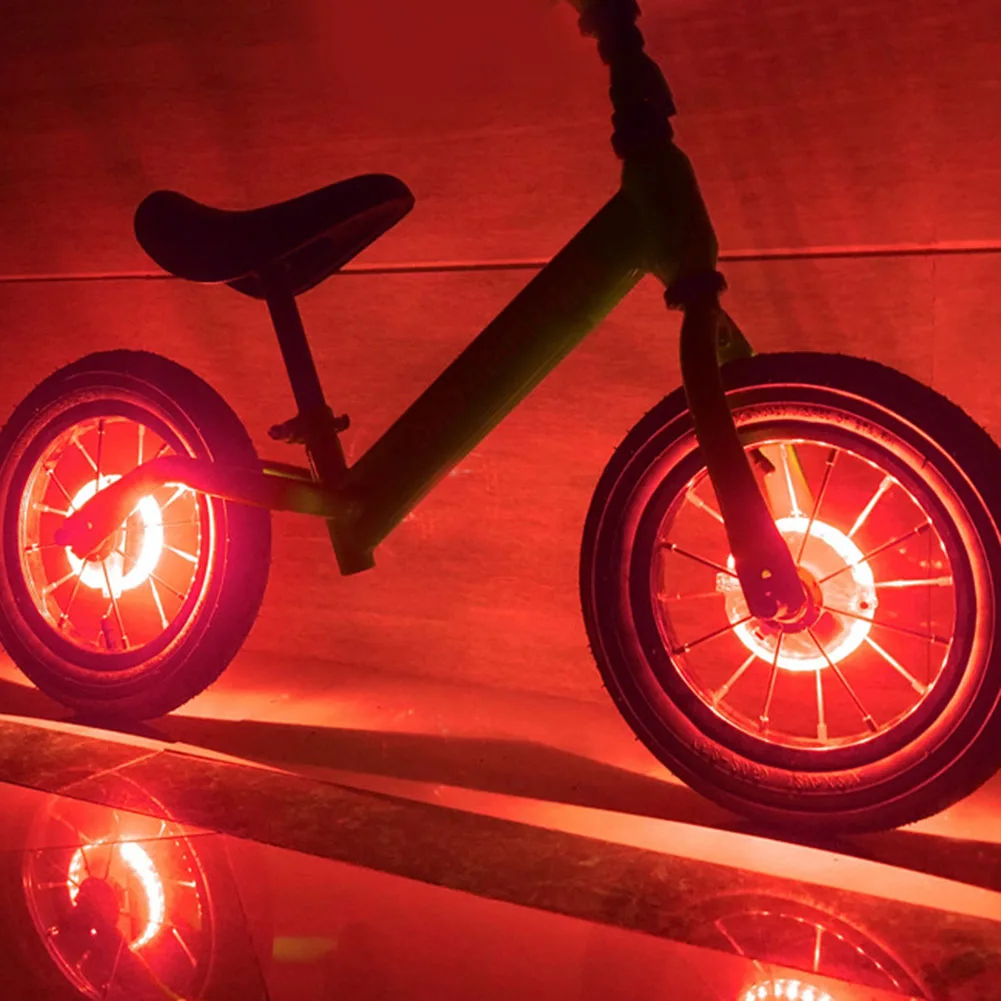 Children\\\'S Flower Drum Light Bicycle Wind Hot Wheel Sliding Light Usb Charging Lights Cycling Accessories