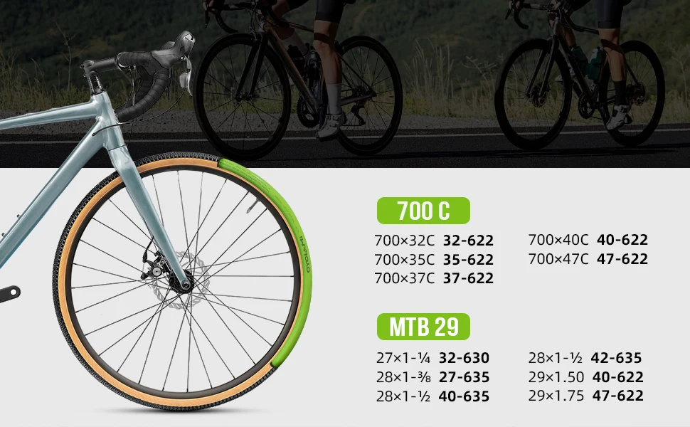 CYCLAMI Verbesserte Metallventil-Schlauchreifen für Rennräder und Mountainbikes, 29 Zoll, TPU, 700x32-47C, FV 60mm, mit herausnehmbarem Ventilkern – Detail 3