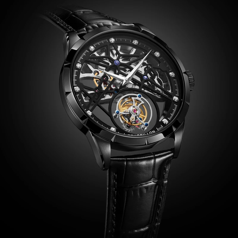 

AESOP Real Tourbillon Watches Skeleton Movement for Men Skeleton Clock Luxury Sapphire Waterproof Mechanical WristWatch