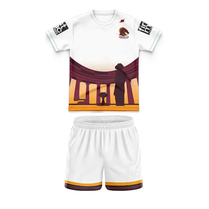 

2024 BRISBANE BRONCOS Kids Kit ANZAC Rugby Jersey 2024 HOME RUGBY JERSEY Size:16-26