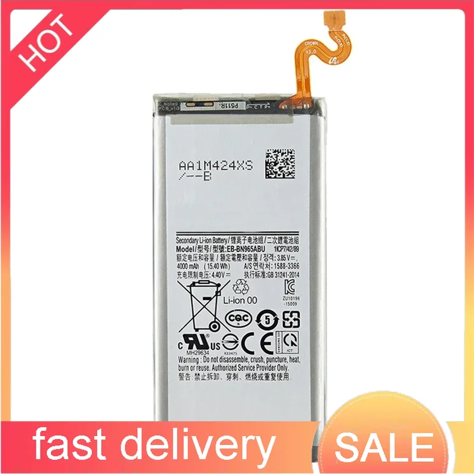 New Replacement Battery EB-BN965ABU For Samsung Galaxy Note9 Note 9 SM-N9600 N960F N960U N960N N960W SM-N960X 4000mAh