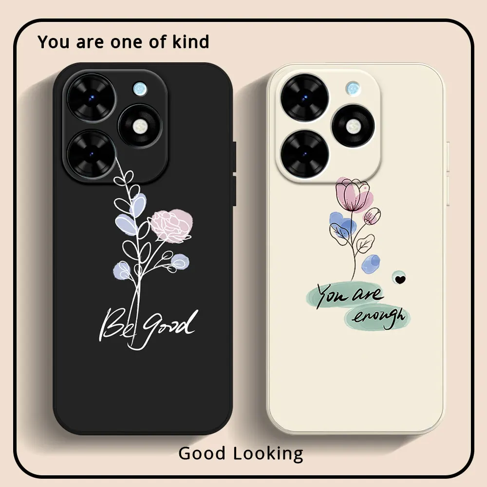 Phone Case For Infinix Smart 8 7 Note 30 4G 5G Hot 30 40i 30i 11S NFC Hot30 Play NFC Soft Silicone Shockproof Back Cover Flower