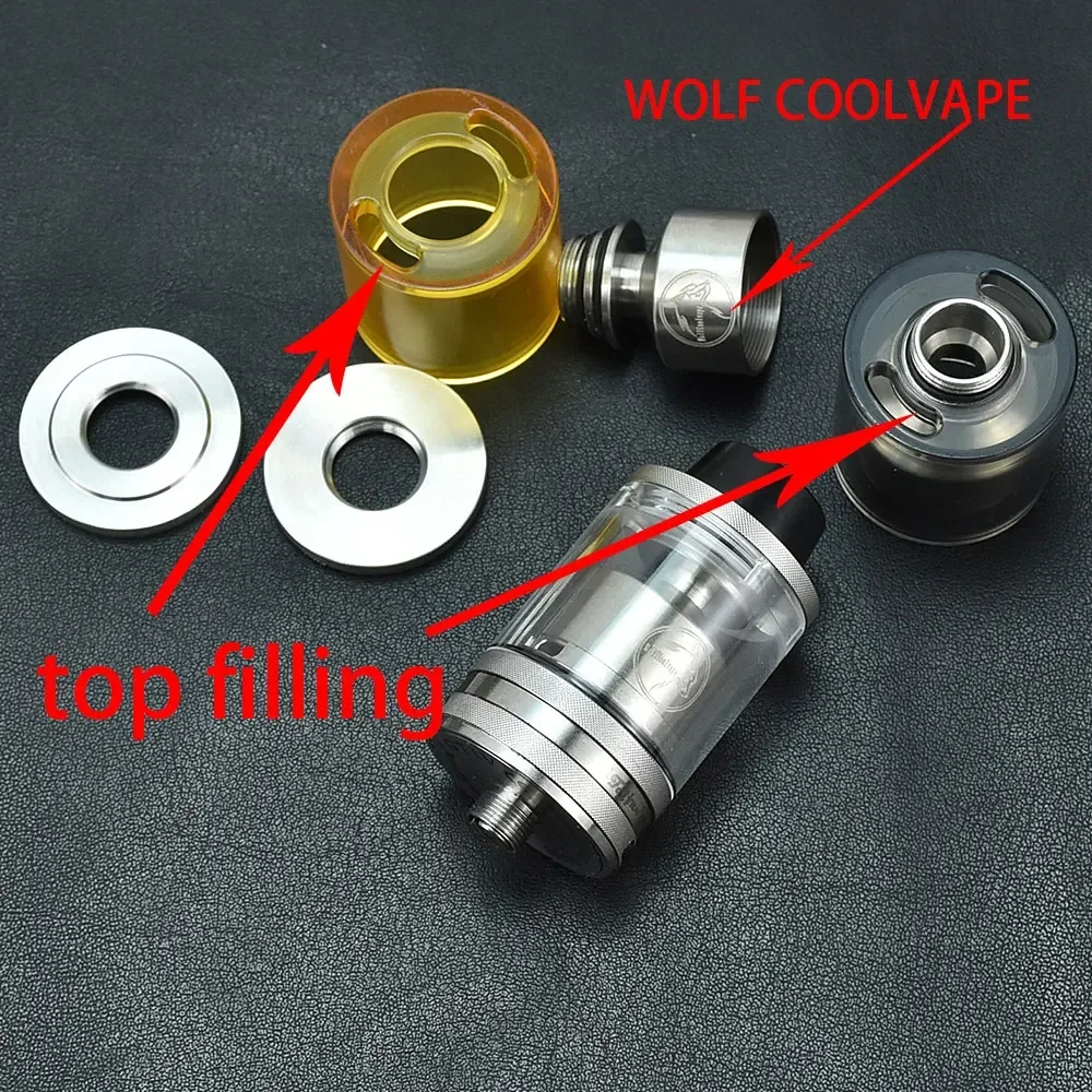 Wolfcoolvape Bellcap Taifun GT4 RTA Topfilling Atomizer Bell Cape PC POM PEI GT IV Vape atomizer tank - gallery image 3