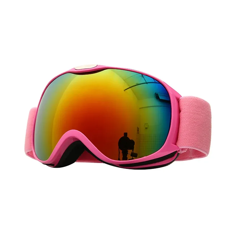 Gafas de esquí antivaho para niños y niñas, lentes de doble capa, grandes, deportes de invierno, gafas de nieve para niños de 4 a 14 años