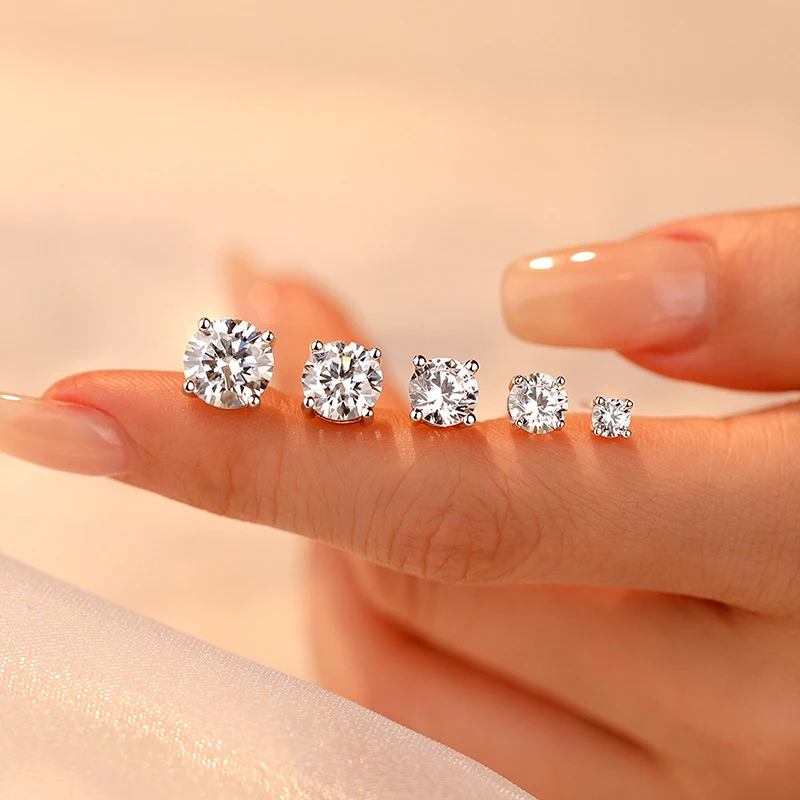 Thumbnail 3 - #47 Compare Moissanite Stud Earrings Before You Buy