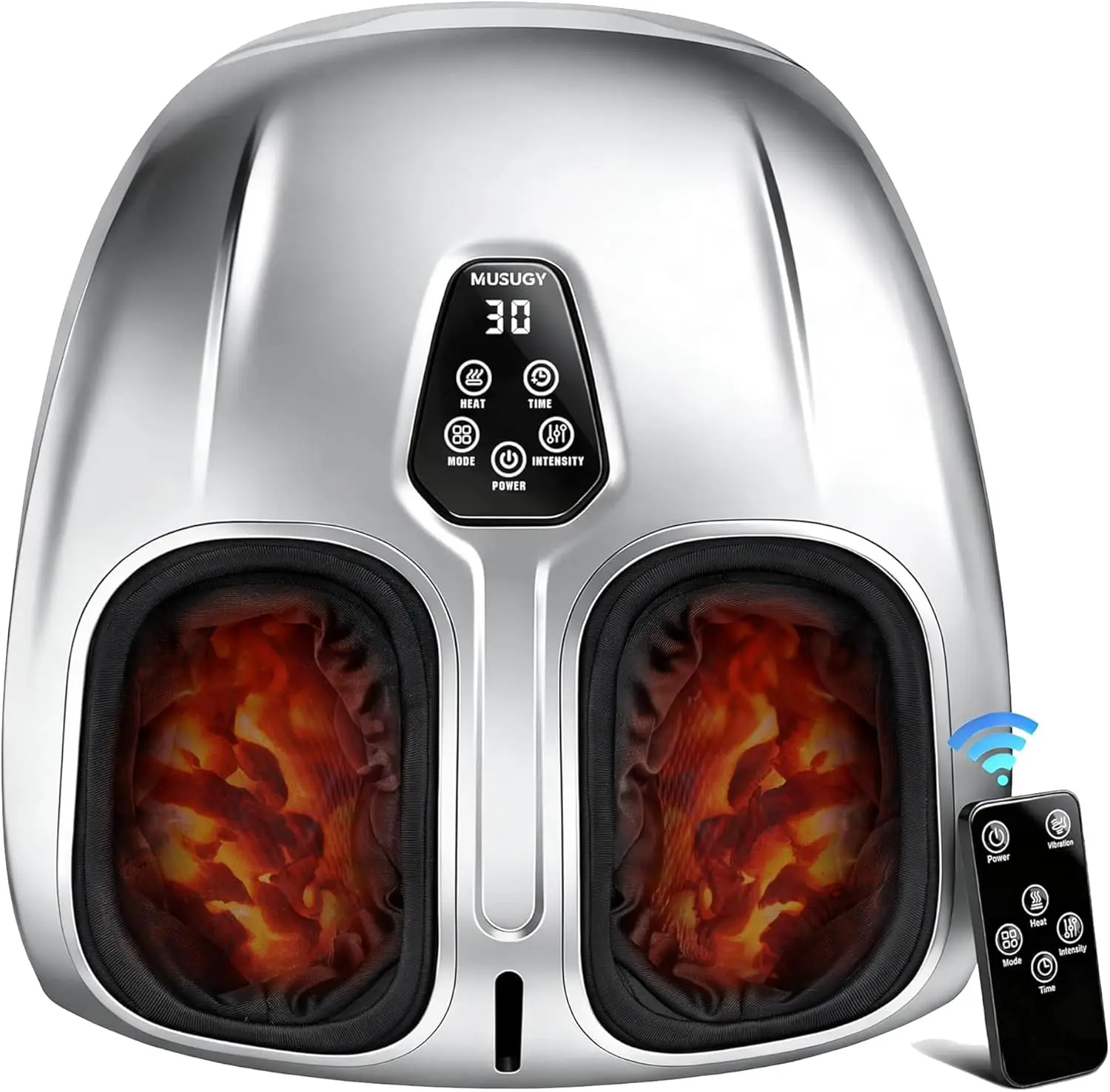 

Heated Shiatsu Foot Massager with Kneading, Compression & Vibration - Relieves Plantar Fasciitis for Home & Office Use