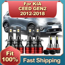 2/6Pcs H11 H7 180W Super White Auto Headlight LED HeadLamp Car Fog Light For KIA CEED GEN2 2012 2013 2014 2015 2016 2017 2018
