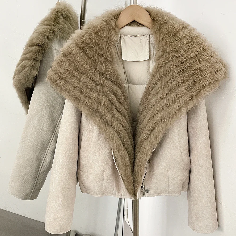 Women's Down Jacket with Hood Winter High Quality Padding Cropped Down Jacket Ultra Warm Heat Retention Zipper for Daily Wear