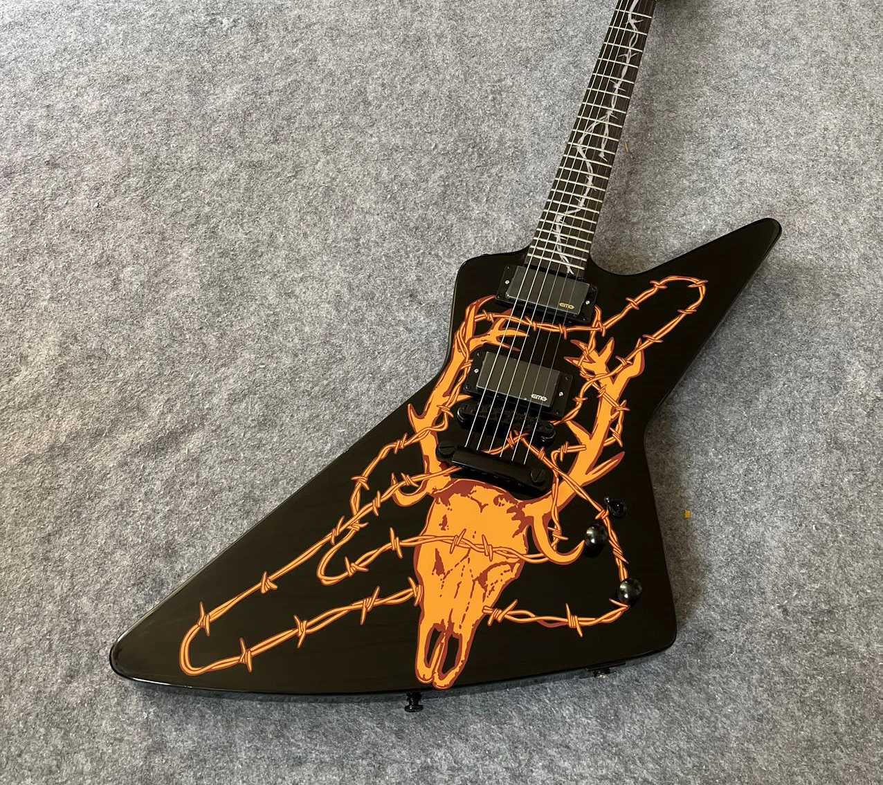 high quality Customization Alien Guitar, Body Deer Head Pattern, Fingerboard Inlay 2026 view 4