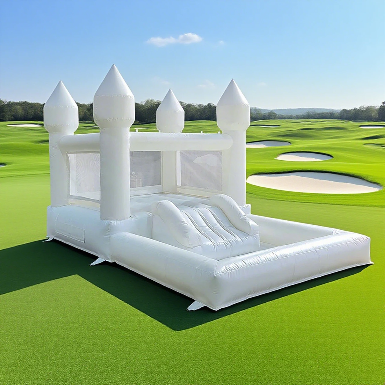 Popolare buttafuori gonfiabile per castelli, kit castello da salto per interni ed esterni con ventilatore incluso