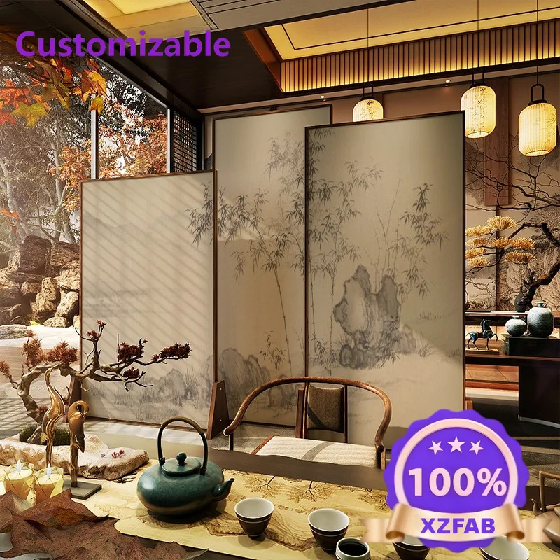 Factory Direct 2026 Medieval folding mobile partition, shading at the door of the living room and office, for the entrance tea r