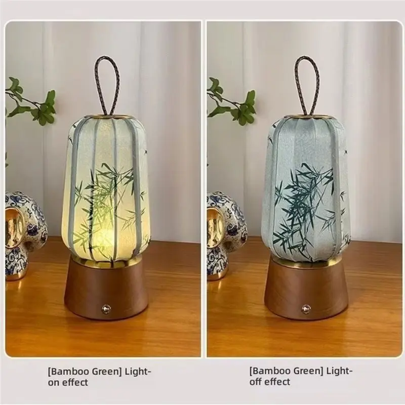 Fashionbuy Handmade Table Lamp Chinese-Style Table Lamp 3 Color Temperature Bulb Included
