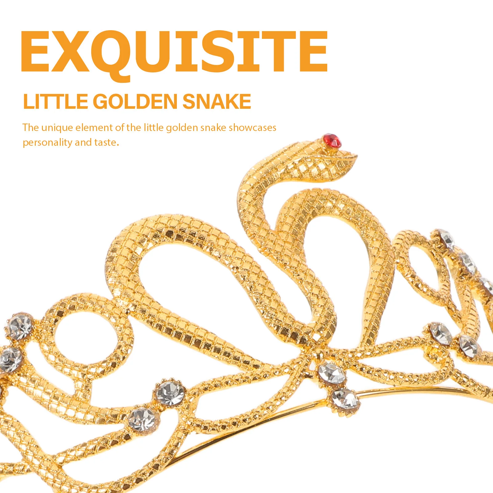 Corona de serpiente para novia, Tiara nupcial con diamantes de imitación, tocado, accesorio para el cabello egipcio, bisutería para fiesta de cumpleaños para mujer