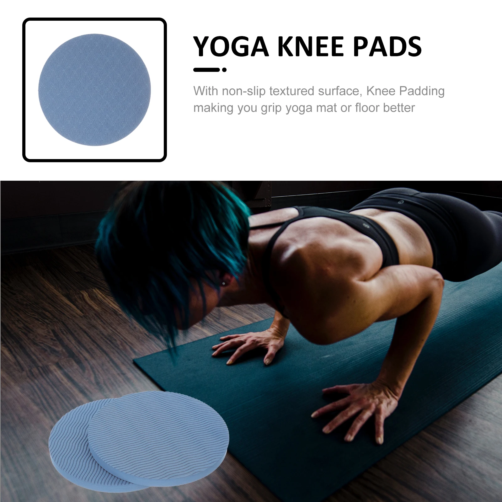 

15mm Thick Round Yoga Knee Pads for -Lasting Use and Various Household Activities