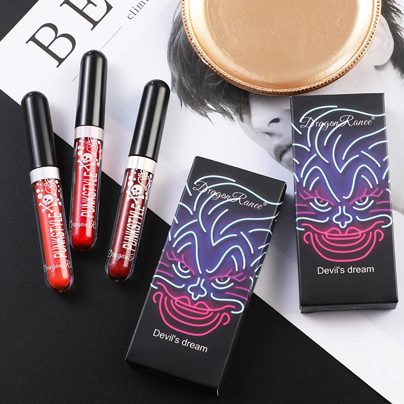 Glitter luccicante Gloss glamour impermeabile Glitter rossetto abbagliante Glitter a lunga durata lucidalabbra rossetto nero lucidalabbra