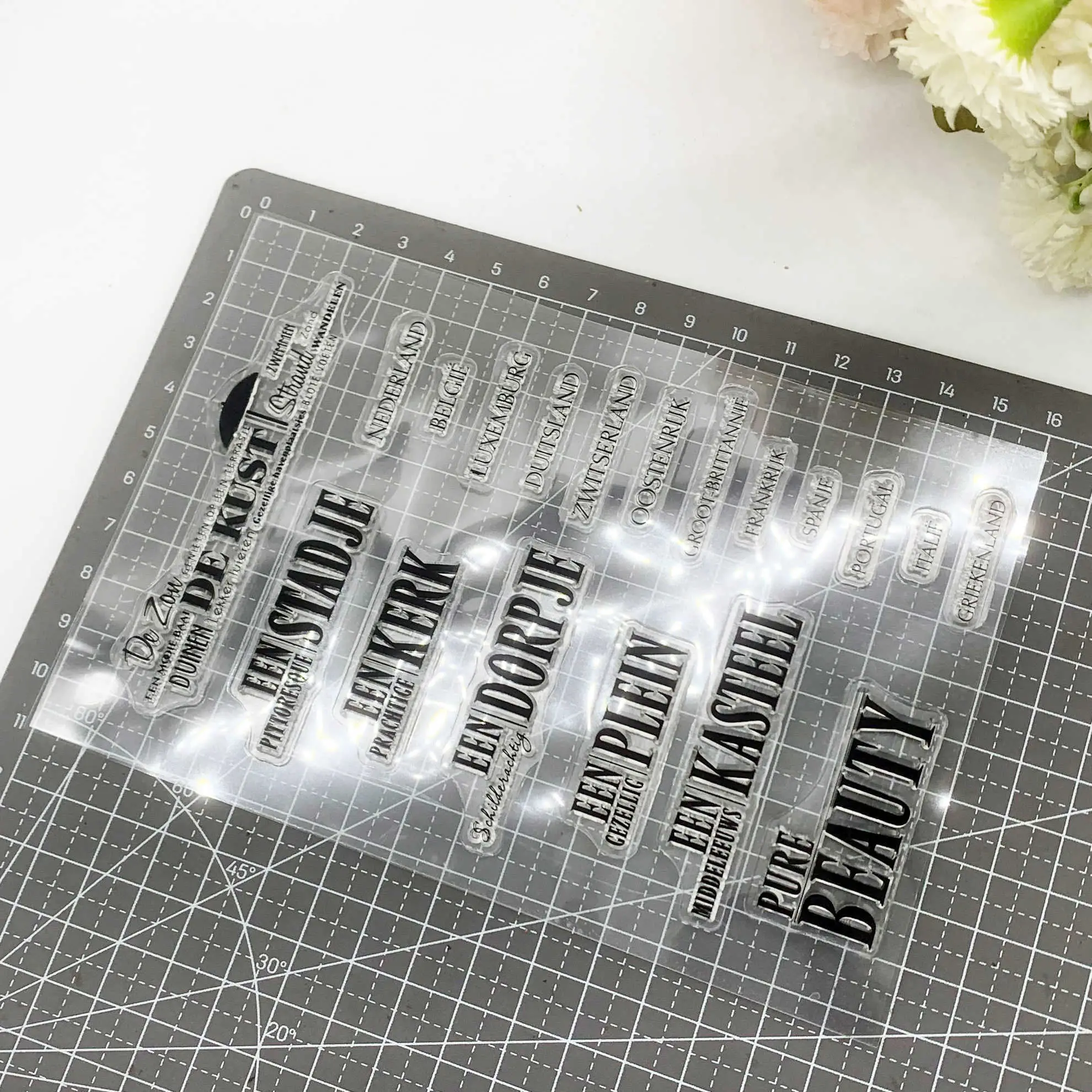 Word Text Transparent Clear Pattern Stamps For DIY Scrapbooking/Card Making/Kids Chri stma Fun Decoration Supplies