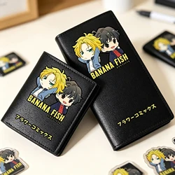 Di alta qualità BANANA FISH Ash Lynx Cosplay Anime borsa lunga Pu Leahter portafogli portamonete portamonete Anime ID Card Holder Money Clutch