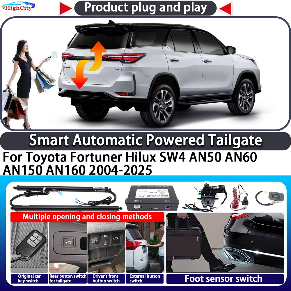 

For Toyota Fortuner Hilux SW4 AN50 AN60 AN150 AN160 2004-2025 Smart Automatic Powered Tailgate Key Lift Close Kit Power Tailgate